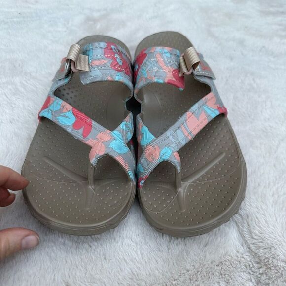 Skechers Women's Foamies Reggae Thong Sandals Floral Multicolor Casual Size 11 - Picture 5 of 8